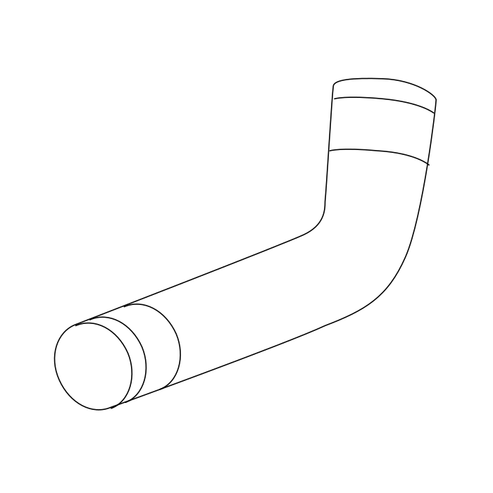 Genuine Maxus C00156660 Rubber Hose-filler Fuel Pipe To Fuel Tank - technical drawing