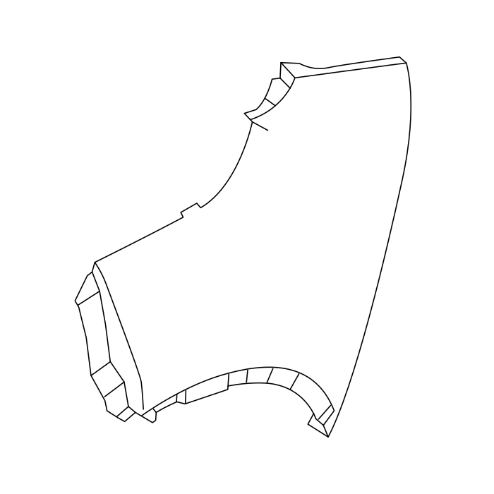 Genuine Maxus C00165953 Fender-front - technical drawing