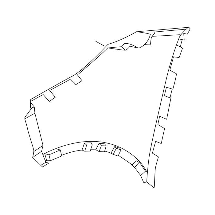 Genuine Maxus C00165954 Fender-front - technical drawing