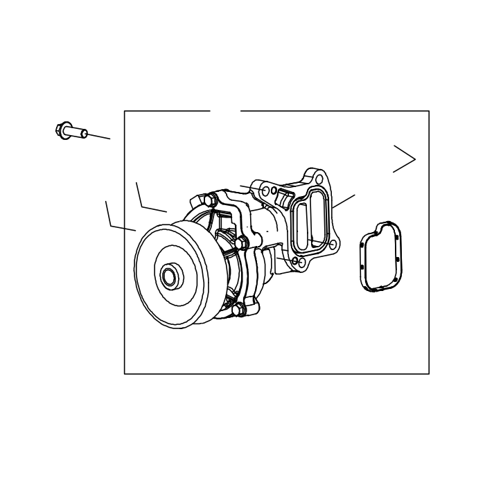 Genuine Maxus C00168789 Water Pump Assembly - technical drawing