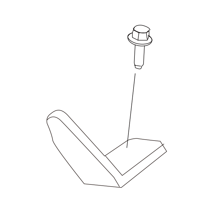 Genuine Maxus C00179592 Seat-front Exhaust Pipe Bracket - technical drawing