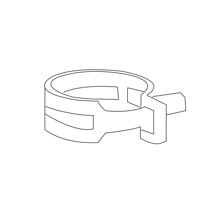 Genuine Maxus C00185559 Clamp-hp Exhaust Gas Recirculation Cooler Out Water Hose - technical drawing