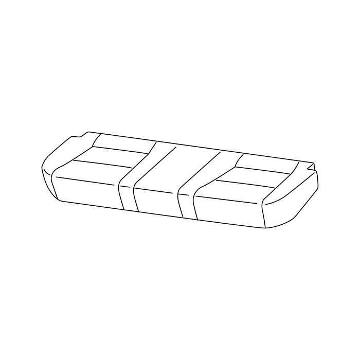 Genuine Maxus C00195701 Trim Assembly-second Row 3 Passenger Seat Cushion - technical drawing
