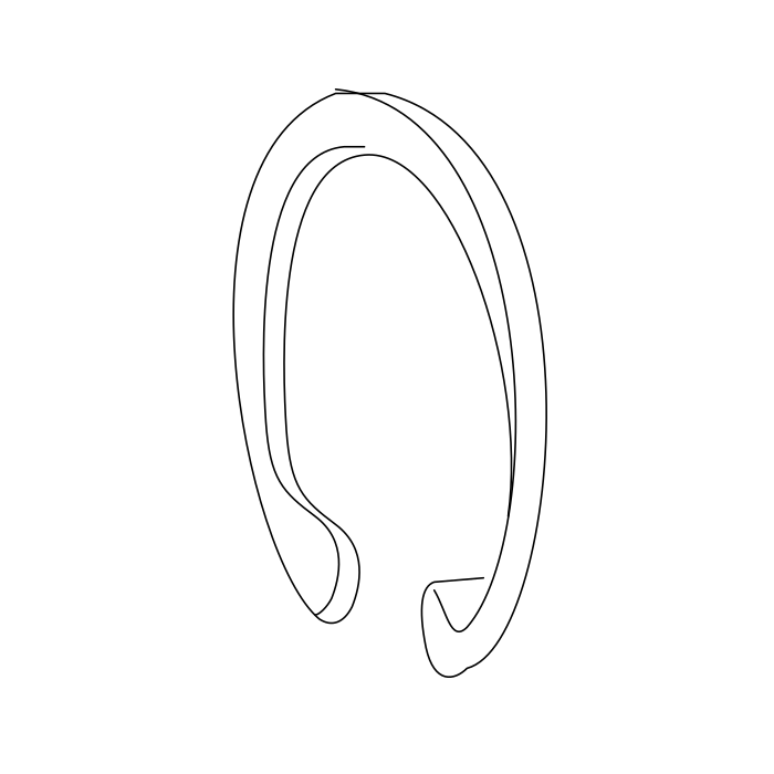 Genuine Maxus C00198887 Retaining Ring-ball Bearing - technical drawing