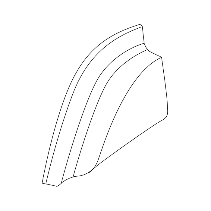 Genuine Maxus C00199400 Cover Assembly-front Door Window Garnish - technical drawing