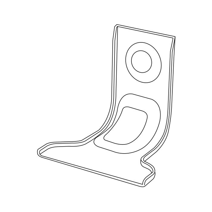 Genuine Maxus C00199410 Bracket-front Side Door Handle Install - technical drawing