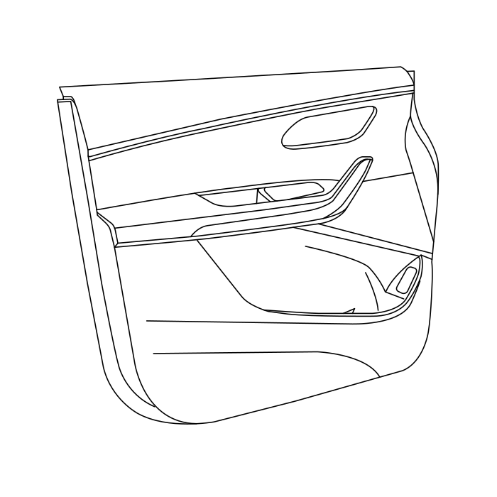 Genuine Maxus C00199421 Cover-front Side Door Trim Panel Assembly - technical drawing