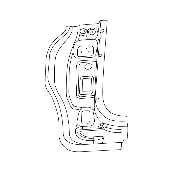 Genuine Maxus C00210177 Reinforcement- A/pillar Upper - technical drawing