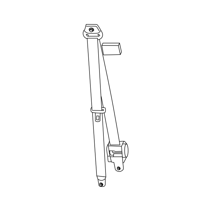 Genuine Maxus C00210490 Belt Assembly-front Seat - technical drawing