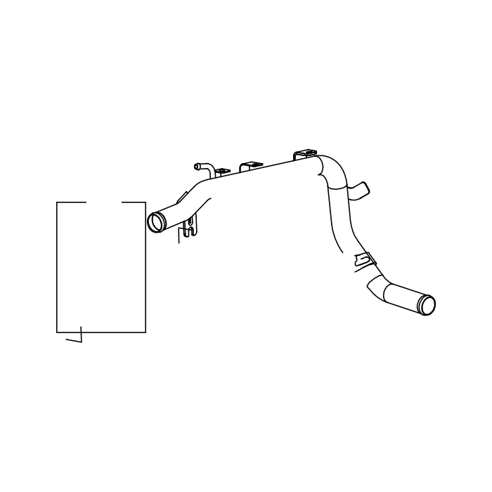 Genuine Maxus C00211247 Pipe-small Cir Out Water - technical drawing