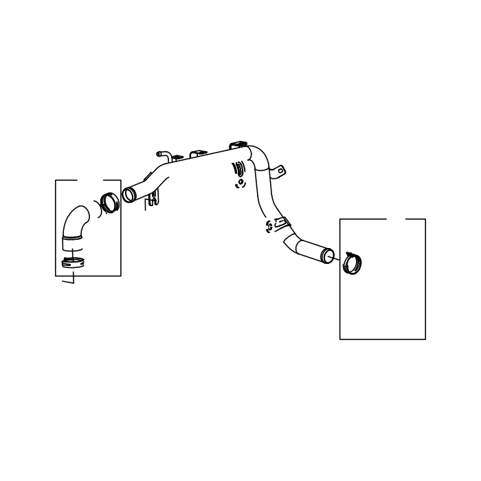 Genuine Maxus C00211248 Pipe-small Cir Out Water - technical drawing