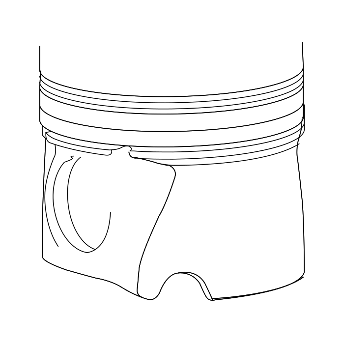 Genuine Maxus C00216475 Piston Assembly - technical drawing
