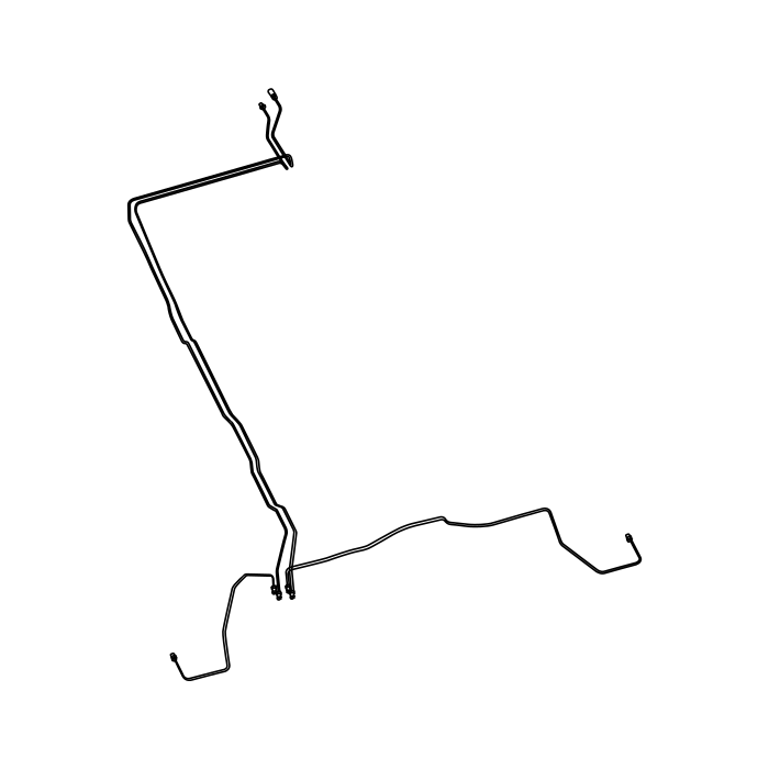 Genuine Maxus C00217255 Pipe Assembly-rear Brk(rr) - technical drawing