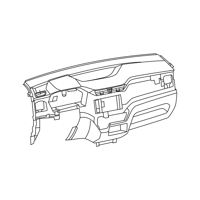Genuine Maxus C00218332 Cover Assembly-instrument Panel Panel Side - technical drawing