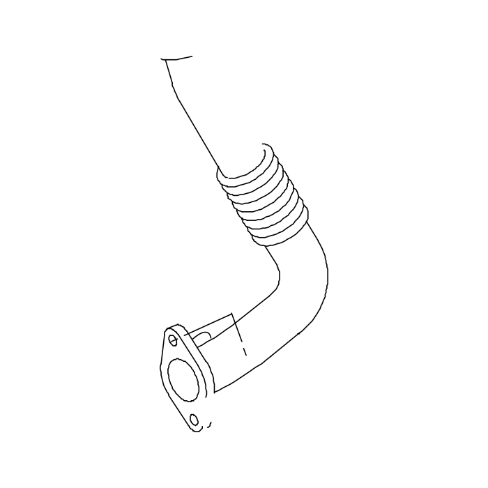Genuine Maxus C00222195 Pipe-lamp Exhaust Gas Recirculation Assembly To Turbocharger - technical drawing