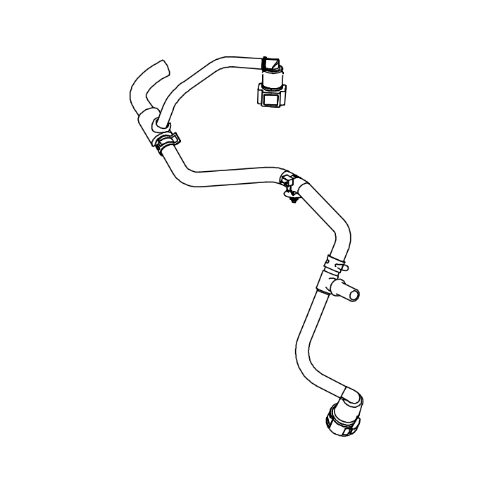 Genuine Maxus C00228414 Hose Assembly-fuel Return - technical drawing