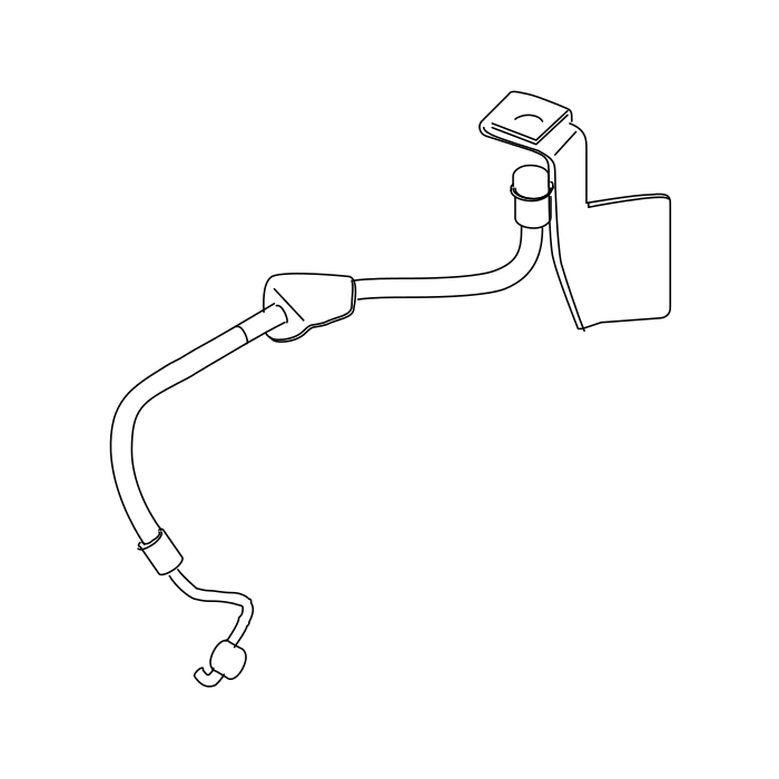 Genuine Maxus C00237282 Hose Assembly-front Brake - technical drawing