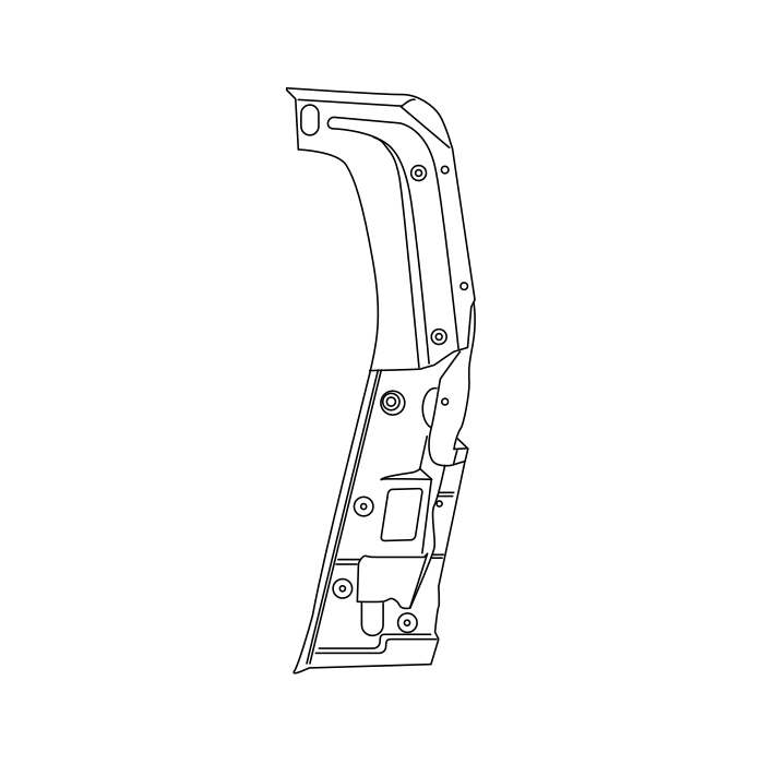 Genuine Maxus C00239670 Plate Assembly-rear Side Panel Upper Inner - technical drawing