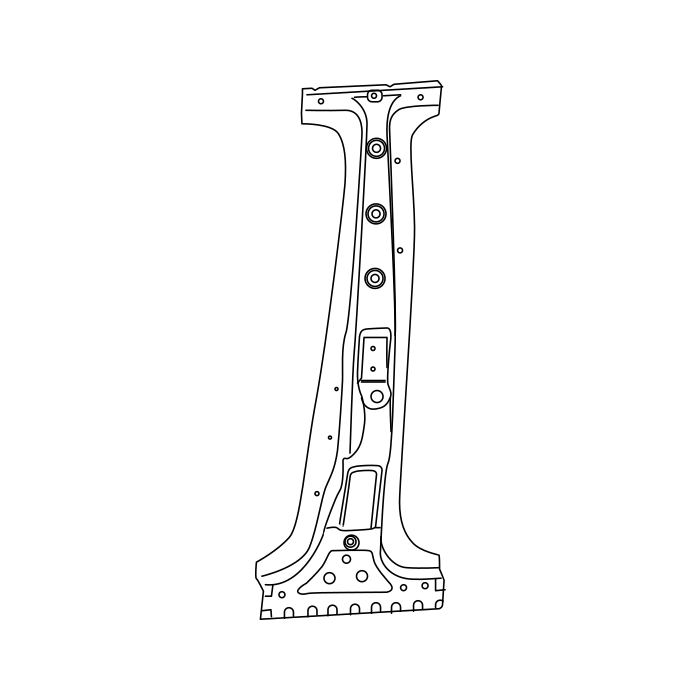 Genuine Maxus C00244650 Panel Assembly-sliding Mid Guide Install - technical drawing