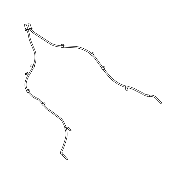 Genuine Maxus C00252803 Cable Assembly-parking/park Brake Rear - technical drawing