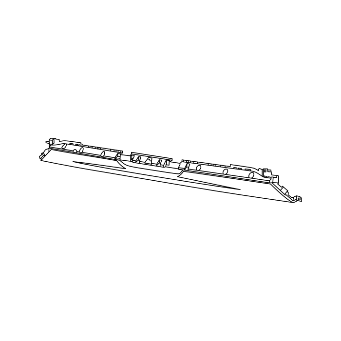 Genuine Maxus C00260378 Guard-rear Bumper Lower - technical drawing