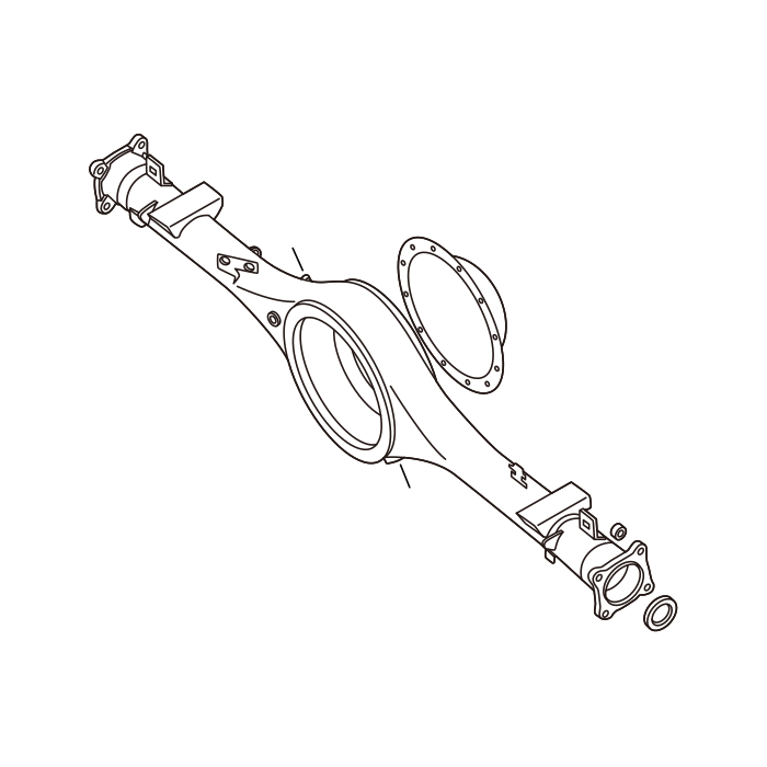 Genuine Maxus C00278045 Axle Rear Housing Cover Assembly - technical drawing