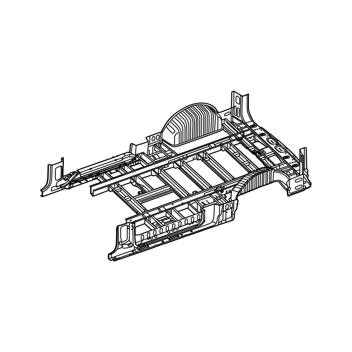 Genuine Maxus C00284059 Crossmember Assembly-front Floor - technical drawing