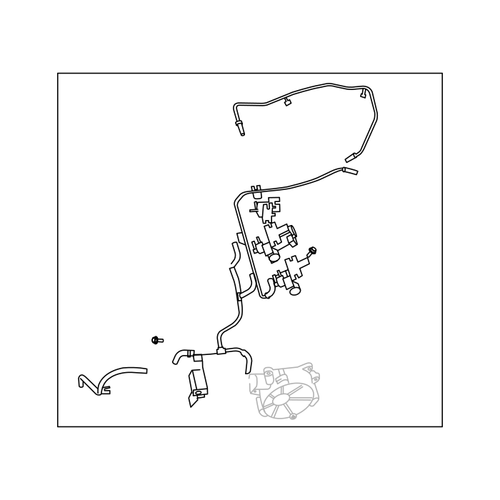 Genuine Maxus C00288585 Vacuum Pipe-turbocharger Solenoid Control Valve To Executive Unit - technical drawing