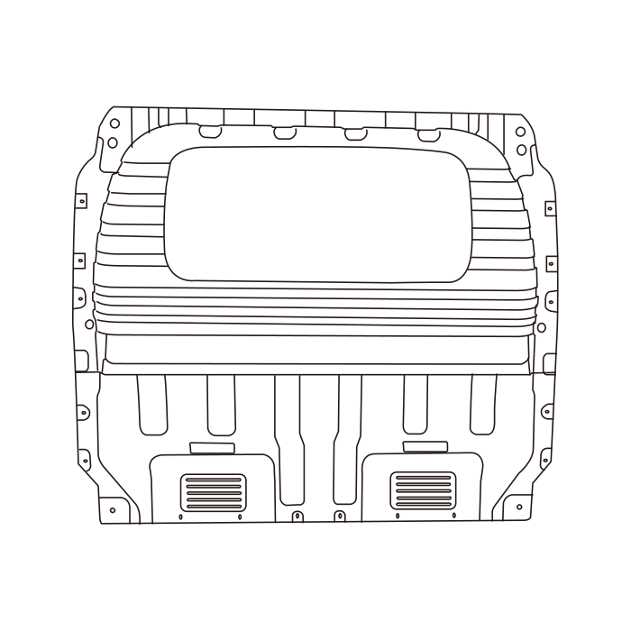 Genuine Maxus C00296397 Glass-bulkhead Panel - technical drawing