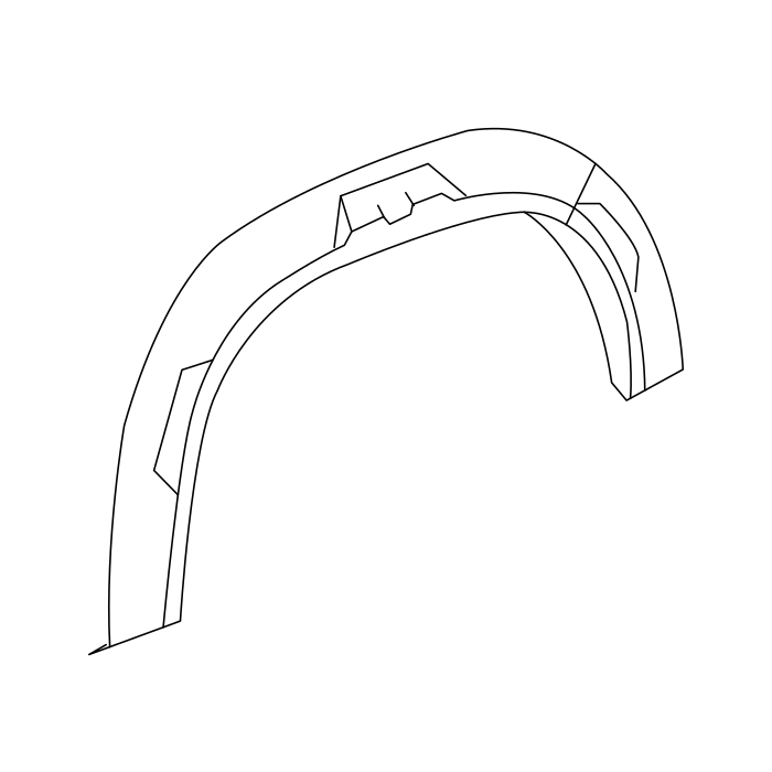 Genuine Maxus C00309556 Wheel Brow Assembly-body Side - technical drawing