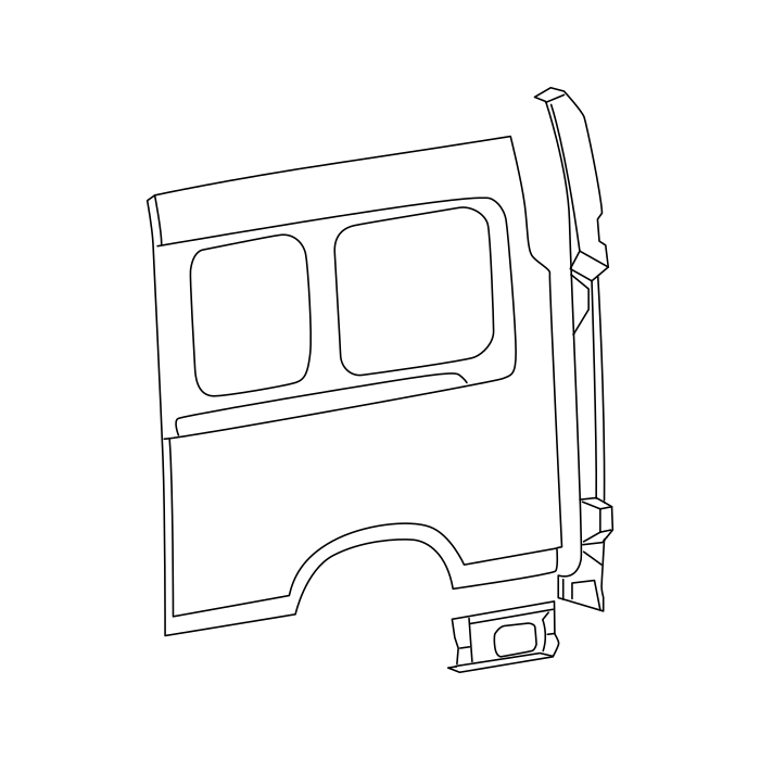 Genuine Maxus C00320142 Panel-mid Side Panel Upper Outer - technical drawing