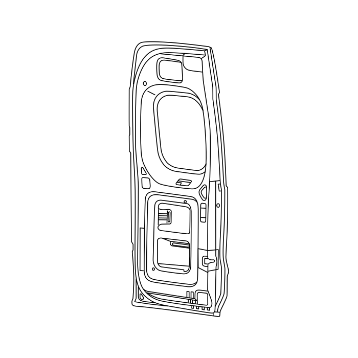 Genuine Maxus C00333343 Weld Assembly-rear Door - technical drawing