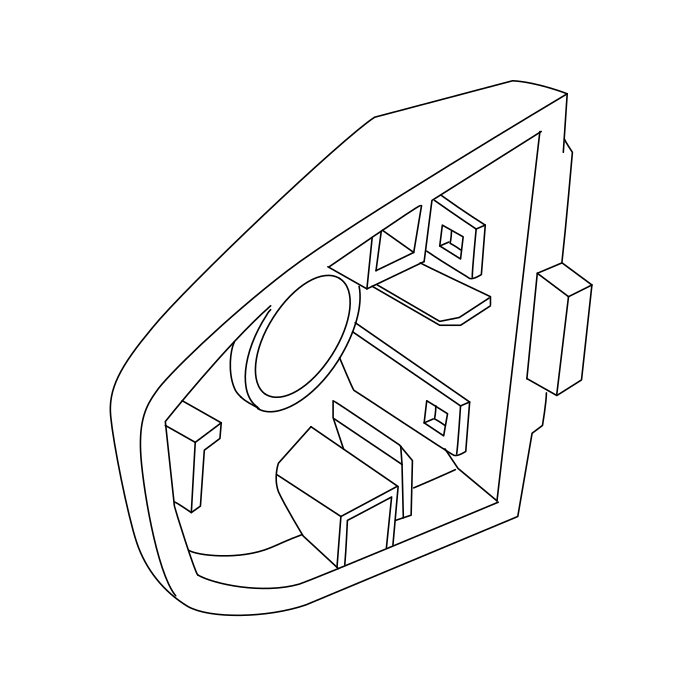 Genuine Maxus C00334405 Cover-front Side Door Outer Hdl(drvr) - technical drawing