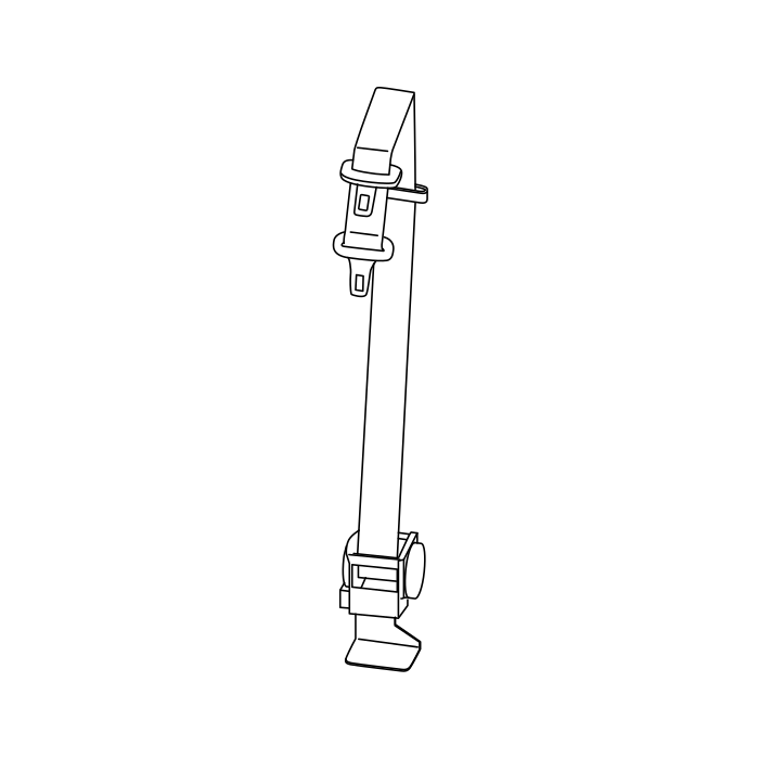 Genuine Maxus C00335986 Belt Assembly-rear Seat - technical drawing
