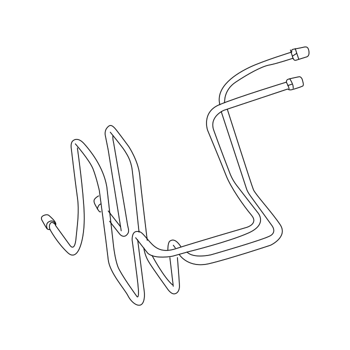 Genuine Maxus C00339857 Pipe Assembly-rear Brk(frt) - technical drawing