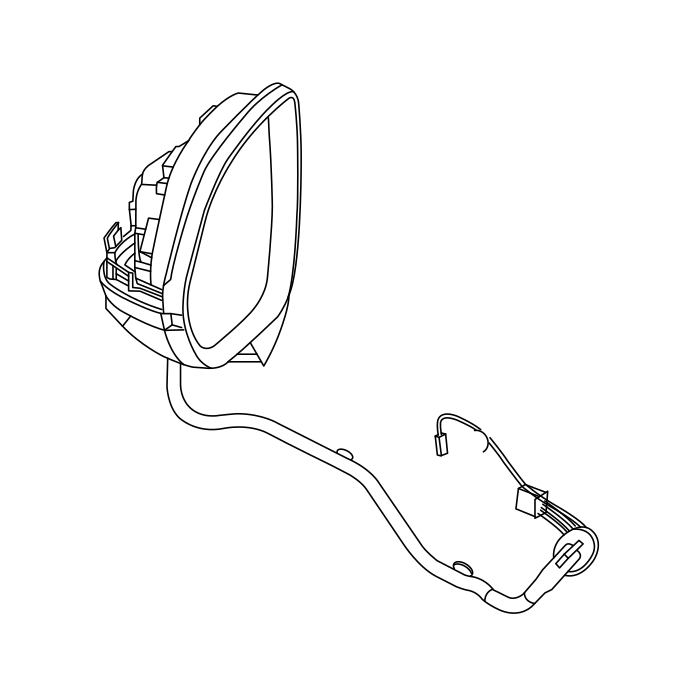 Genuine Maxus C00345894 Eyeglass-outer Mirror - technical drawing