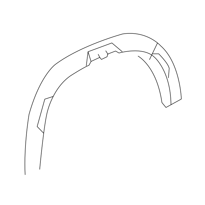 Genuine Maxus C00362491 Panel-front Bumper Wheel Brow - technical drawing