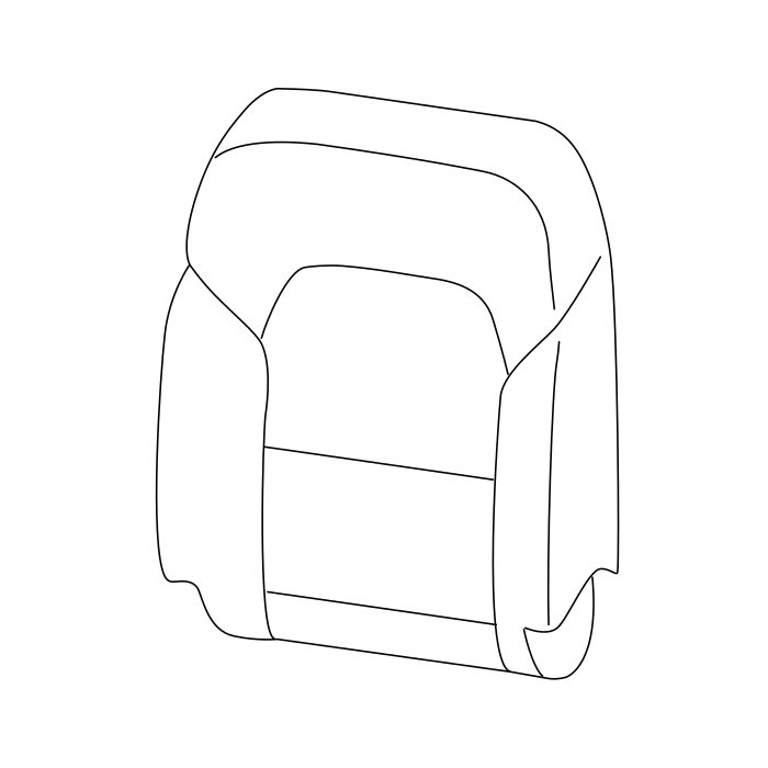 Genuine Maxus C00366961 Cover Assembly-front Passenger Seat Backrest Pvc - technical drawing