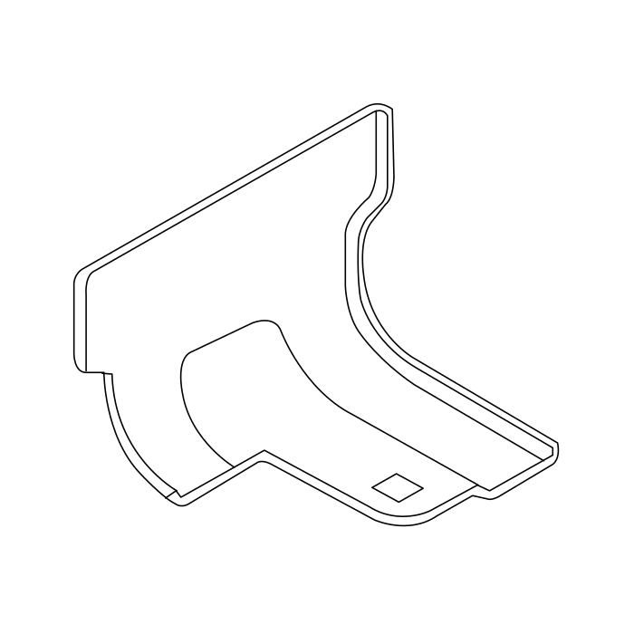 Genuine Maxus C00370358 Bracket-front Side Door Handle Box - technical drawing