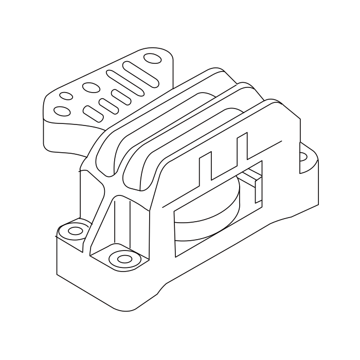 Genuine Maxus C00373293 Insulator Assembly-mount Engine - technical drawing