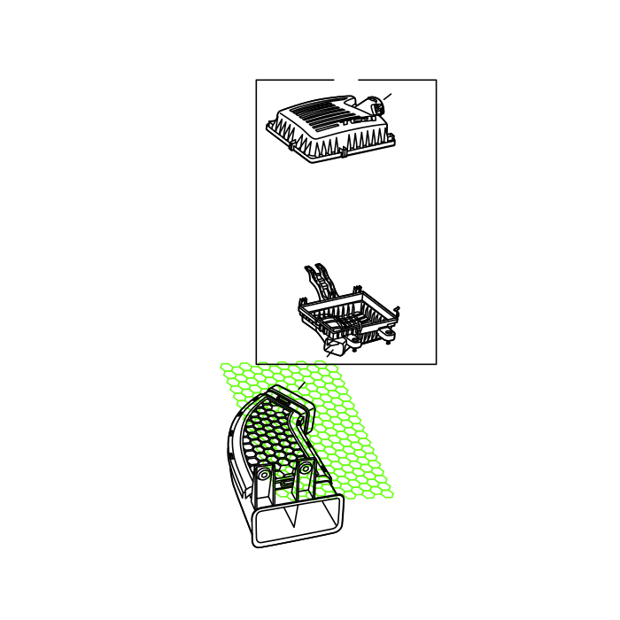 Genuine Maxus C00373312 Filter Assembly-air - technical drawing