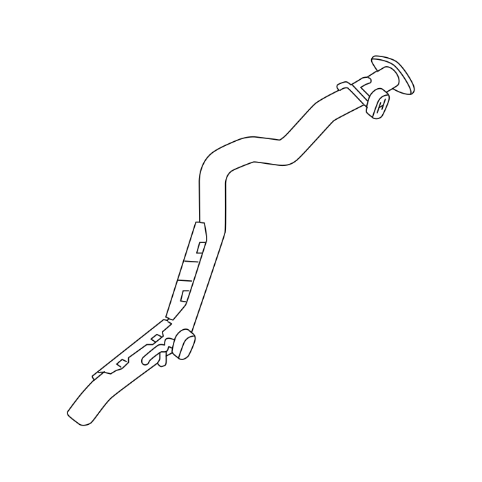Genuine Maxus C00377118 Pipe-exhaust Tail - technical drawing