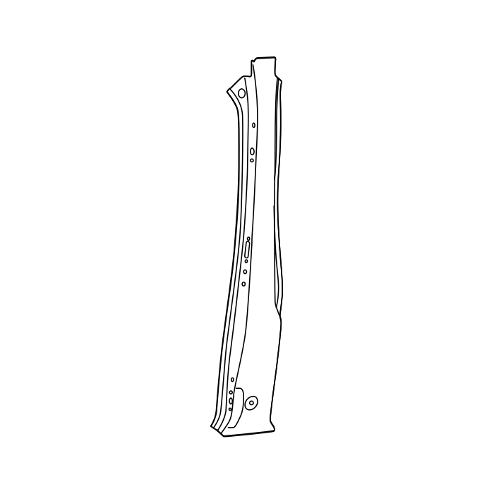Genuine Maxus C00384231 Section-front Door Locker Install Panel - technical drawing