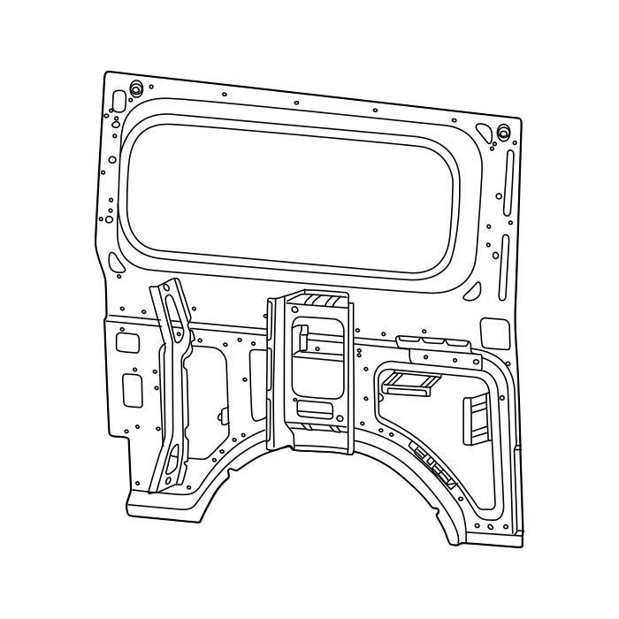Genuine Maxus C00392132 Plate Assembly-rear Side Panel Inner - technical drawing