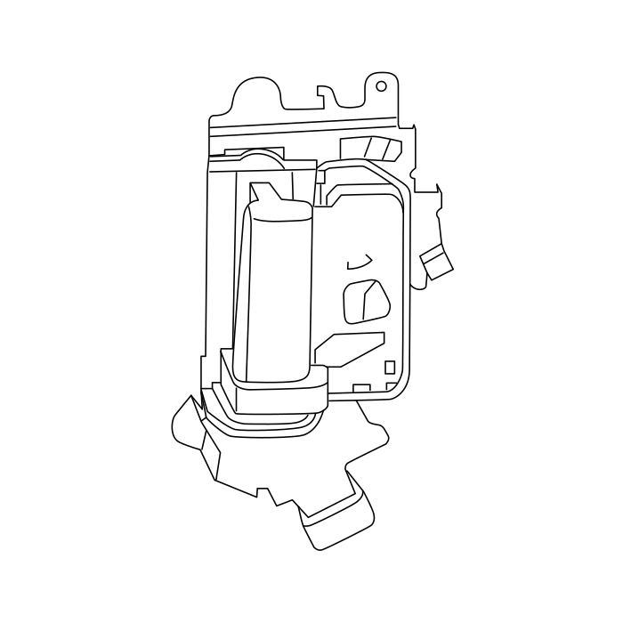Genuine Maxus C00419590 Plug-sliding Door Front Lock - technical drawing
