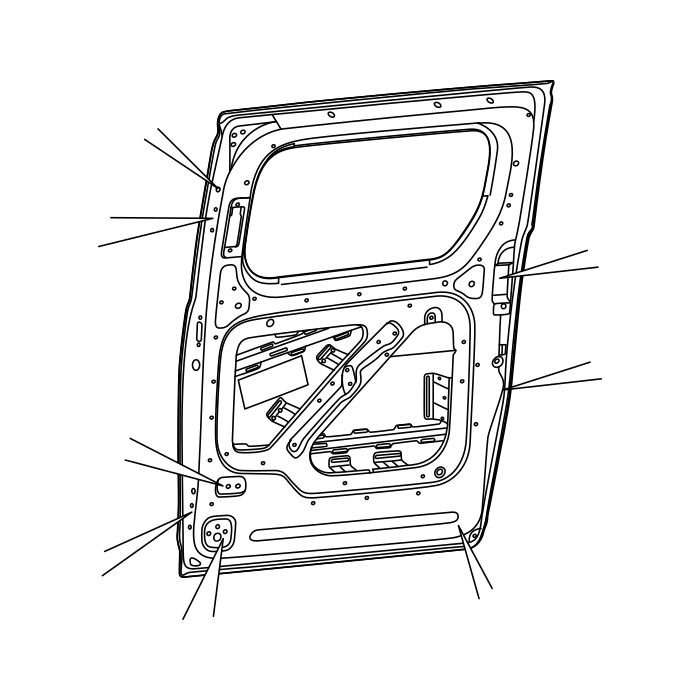 Genuine Maxus C00419864 Weld Assembly-sliding Door - technical drawing