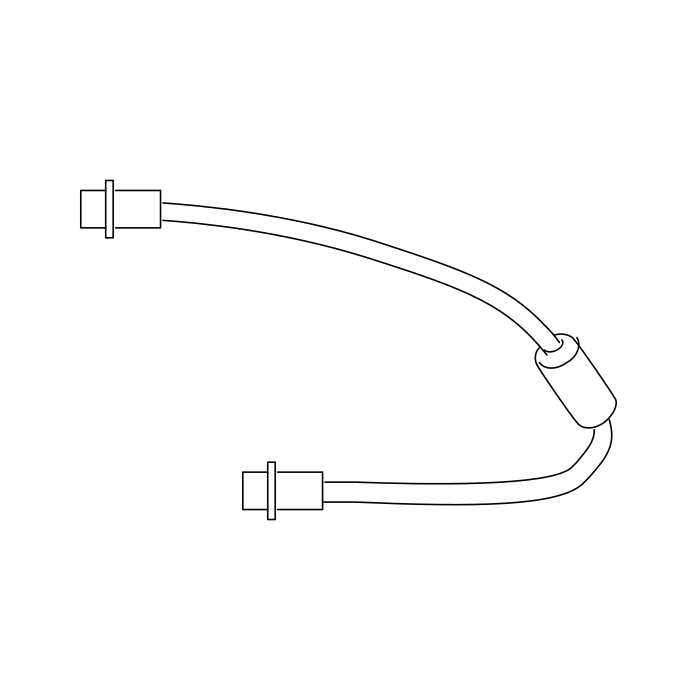 Genuine Maxus C00421342 Hose Assembly-rear Brake - technical drawing