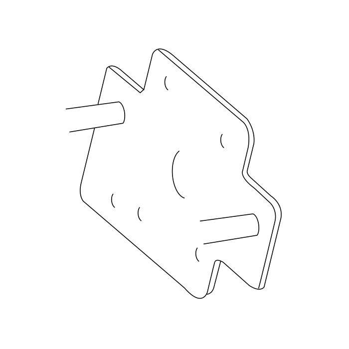 Genuine Maxus C00426030 Bracket-full Frame Front Guard Member Mount - technical drawing