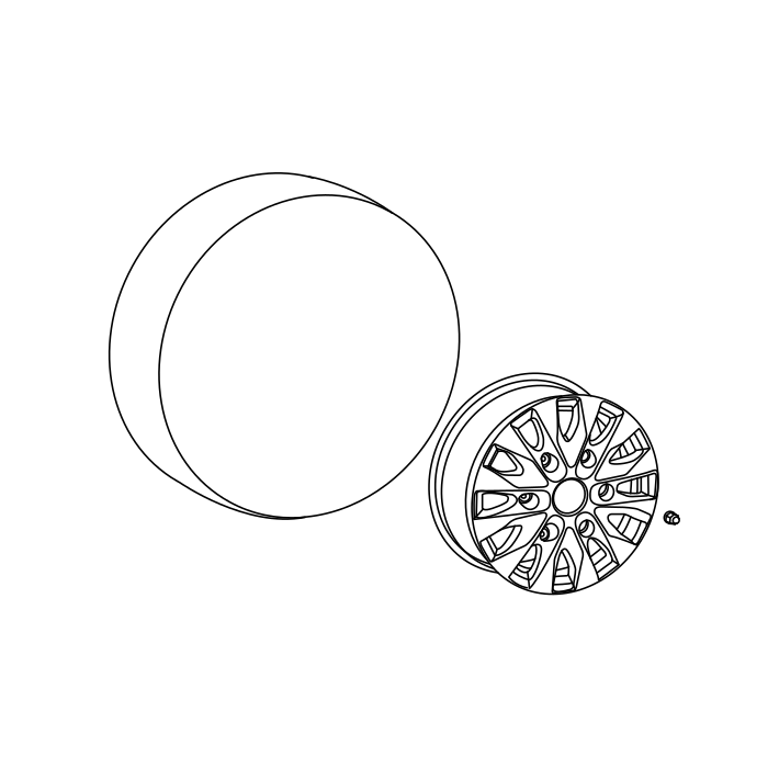 Genuine Maxus C00426323 Alloy Wheel - technical drawing