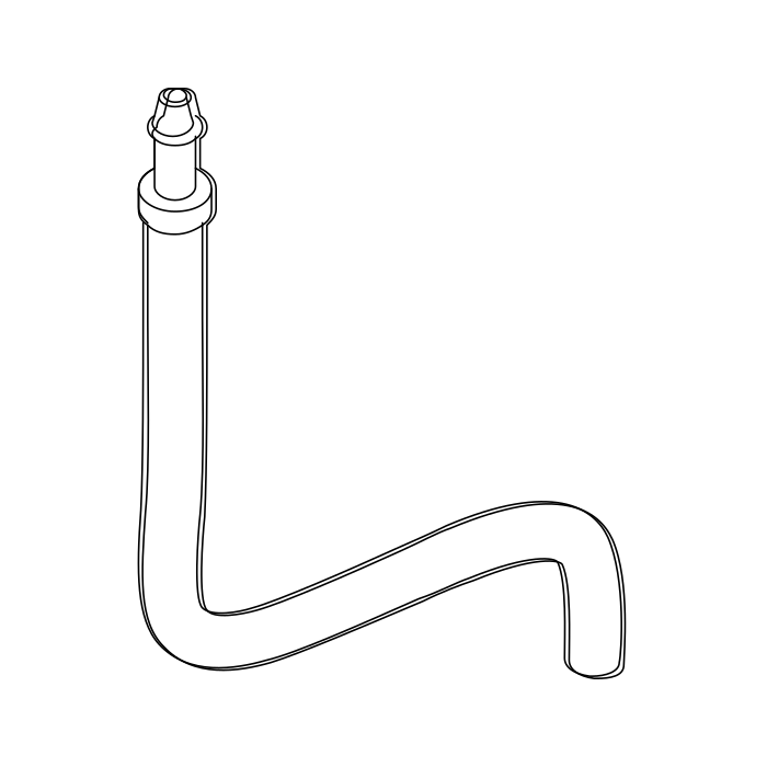 Genuine Maxus C00433307 Hose Assembly-front Solvent - technical drawing